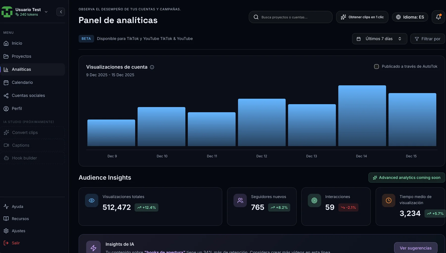 Autotok — Content analytics