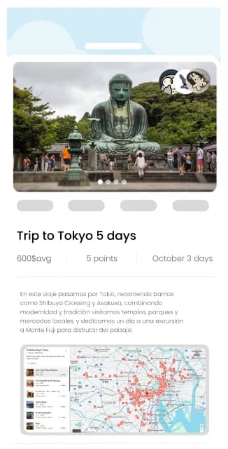 Kaeru — The itinerary